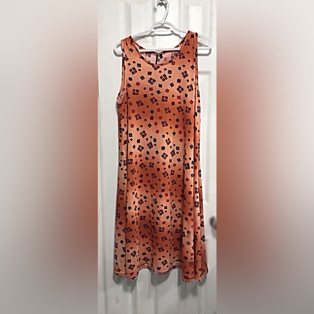 Elegant Peach Patterned dress